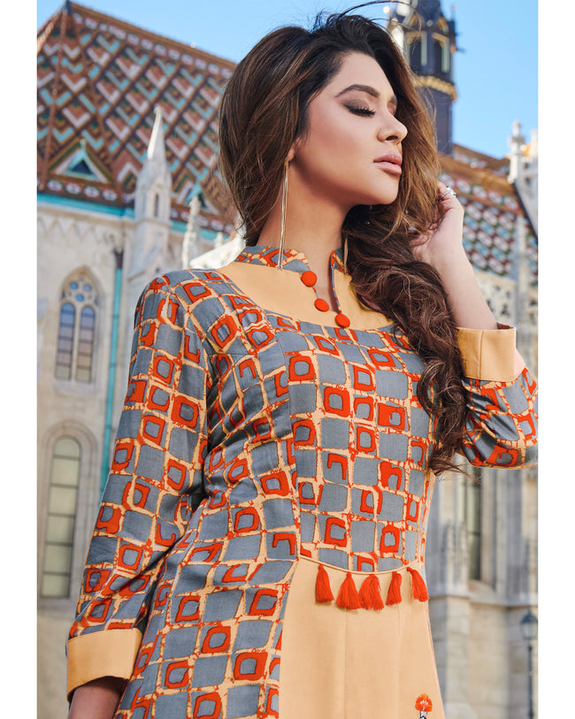 Buy Orange Kurtas & Kurtis for Women by PURVIJA KURTIES Online | Ajio.com